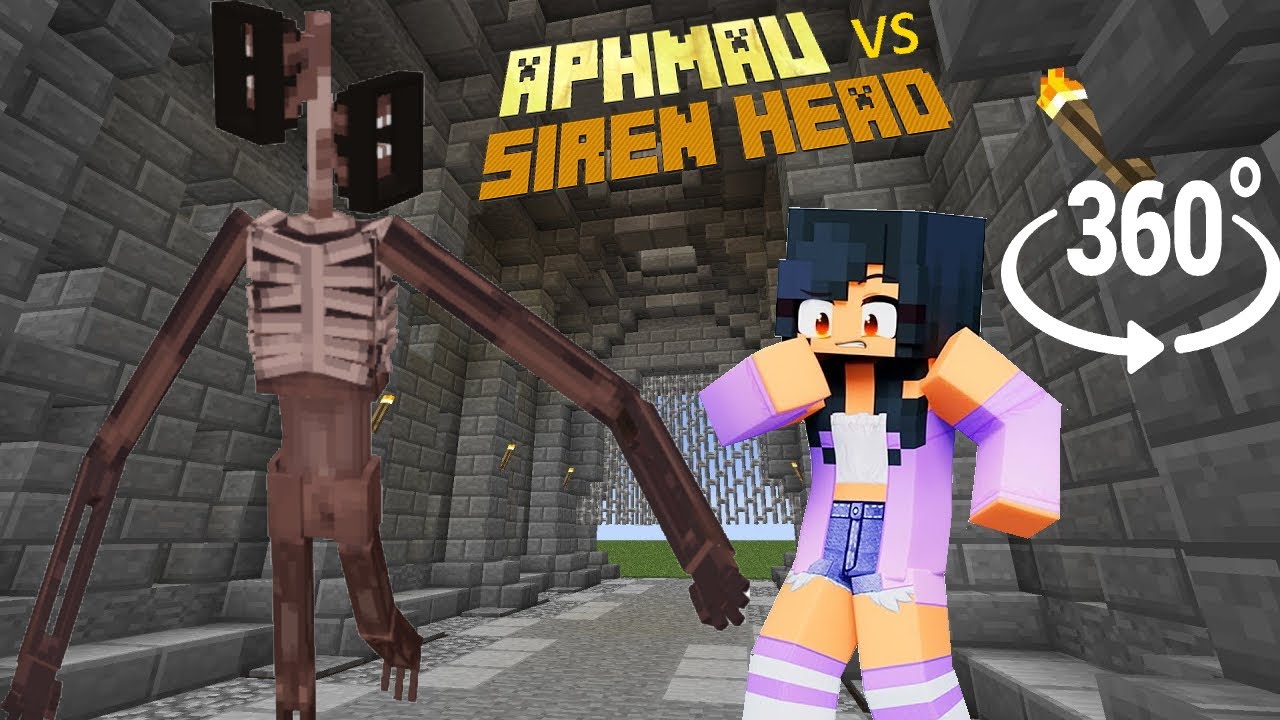 Aphmau vs Siren Head Among Us Minecraft 360° YouTube