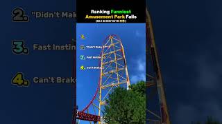 Ranking Funniest Amusement Park Fails 🎢😂 #ranking #fails #shorts