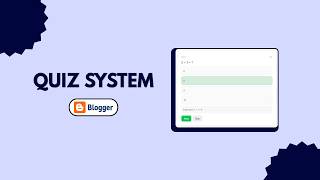 How To Add Quiz In Blogger Using JavaScript 2026