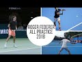 Roger Federer Practice From All Tournaments In 2018