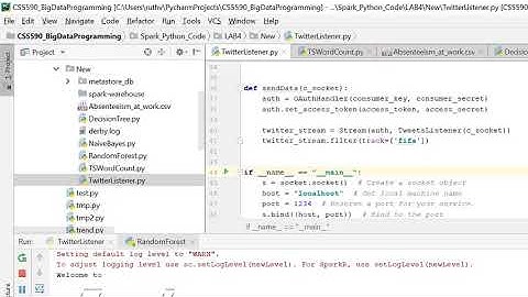 Spark MLLib| Decision Tree| Naive bayes| Random Forest| Twitter Stream| Word count