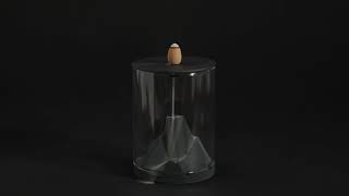 Kin Objects Caldera Terrarium Modern Concrete Backflow Incense Burner - Angle 1