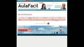 AulaFacil.com cómo certificarse