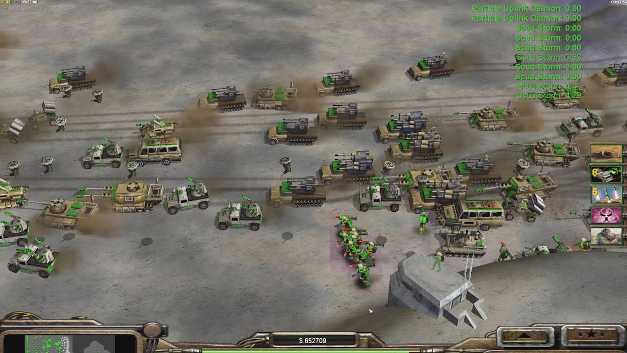 Toxin X Laser - Command & Conquer Generals Zero Hour - 1 vs 7 HARD