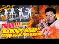 PRANK GILA CLASH SQUAD 1 TEAM TAEKWONDO! GA PAKE SENJATA AUTO BOOYAH NGAKAK!! - FREE FIRE INDONESIA