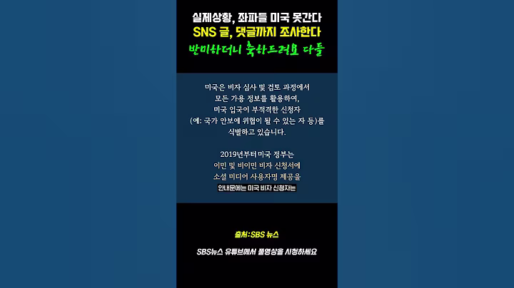 좌파들 미국 못간다