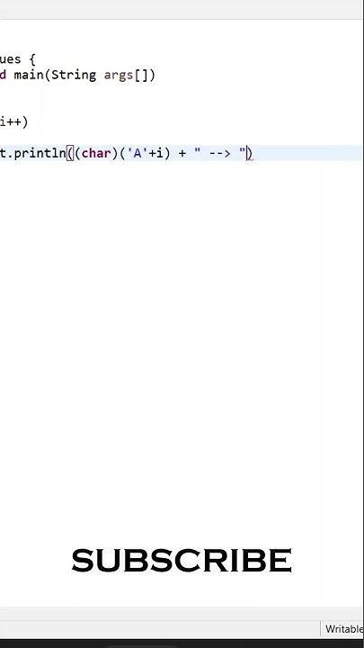 ASCII Table in JAVA | #shorts #youtubeshorts #viralshorts #short # ...