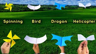 world best 4 flying bird helicopter, top 4 paper flying toy, how to make 4 paper flying airplane