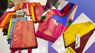 Kuberapattu Sarees in different colours||Contrast rich pallu||Nice Tesseles||