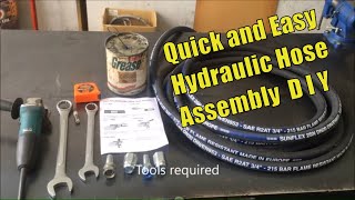 Demonstration of Hydraulic hose assembly using Re useable hydraulic hose fittings and basic tools