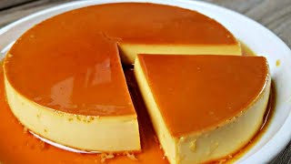 [SUB] 3 Ingredients❗Homemade Leche Flan | No Oven, No Bake, No Mixer, No Condensed Milk screenshot 3