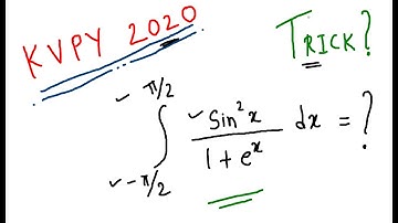 KVPY 2020 question on Definite integral involving trigonometry and exponential functions. Trick?