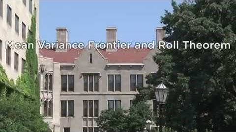 3.9 Mean Variance Frontier and Roll Theorem