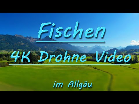 4K Drohne Video von Fischen im Allgäu. Iller Zusammenfluss Weiler Ach und Grundbach.