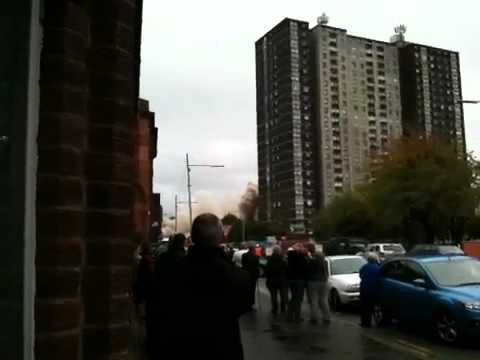 Gorbals flats demolition 2010 - YouTube