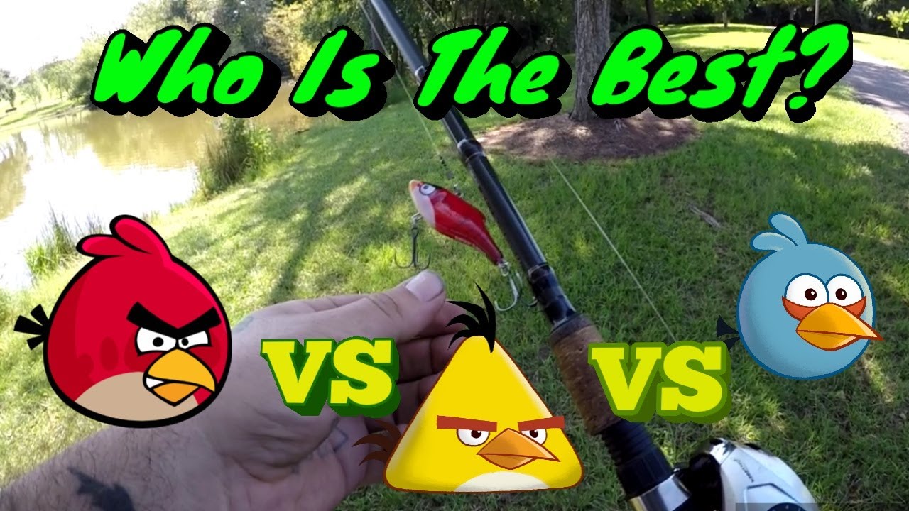 Trying Out ANGRY BIRDS Lures / Which Will CATCH More FISH???