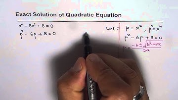 Exact Solution to Quartic Quadratic Equation