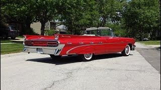 1959 Pontiac Bonneville Convertible in Red & Tri Power Engine Sound My Car Story with Lou Costabile