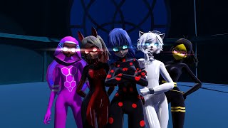 🐞Miraculous Ladybug MMD🐞5 Main Heroes Akumatized [Fanmade] {Remake Of My Viral Video}