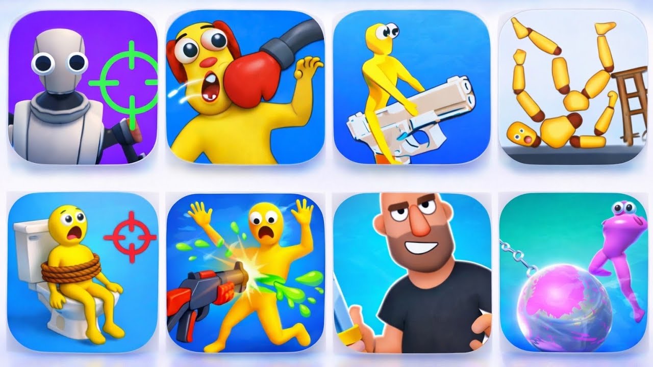 Ragdoll shooting, Annoying Uncle, FlipBeat, Funny game #games #ragdoll 