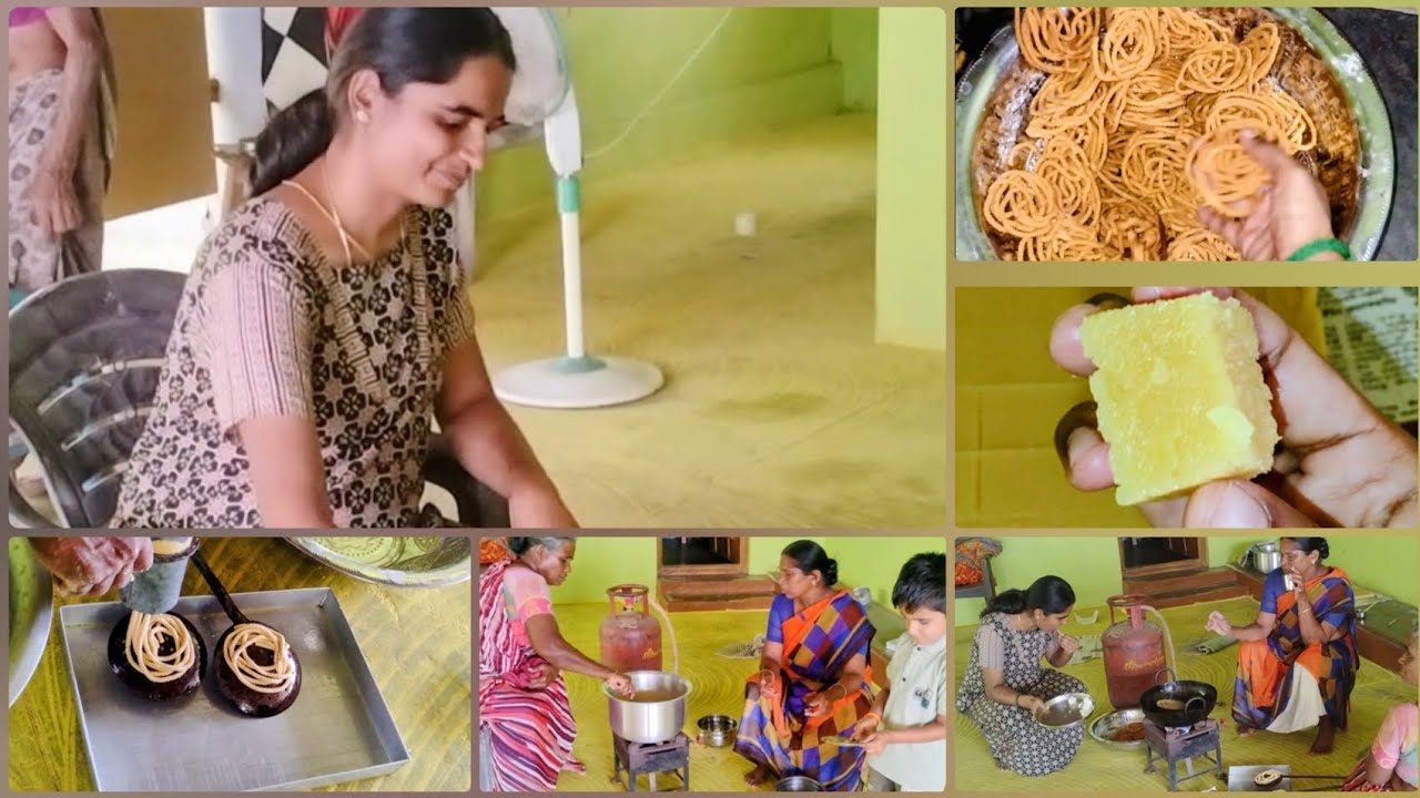 தடபுடலா காரசாரமான முறுக்கு மற்றும் ருசியான மைசூர்பா ரெடி பண்ணியாச்சு#minivlog #recipeoftheday #yummy