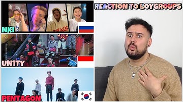 REACTION TO BOYGROUPS: NKI – Москва-Алматы / UN1TY - SO BAD (IPOP)/ PENTAGON - Feelin