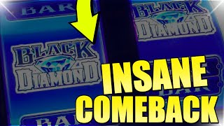 WHAT A COMEBACK!! MAX BET on BLACK Diamond 3 Reel Slot Machine! screenshot 1