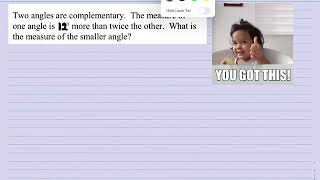 Famous Complementary Angles Word Problem Profile