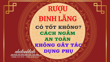 NGÂM RƯỢU ĐINH LĂNG - CÁCH NGÂM AN TOÀN, KHÔNG BỊ NGỘ ĐỘC