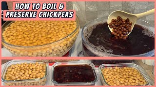 How To Boil & Preserve Chickpeas | How To Boil Black & White Chickpeas @curiouscuisinesarsala