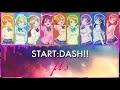 Love Live! START:DASH!! - μ&#39;s Visualized Lyrics Color Coding [Rom/Kan/Eng]