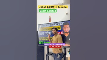 MGKVP B.COM 1st Semester 2025 | Batch Started all BCom #mgkvp2025 #mgkvpsemesterexam #varanasi