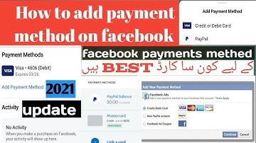 How to add payment method on facebook Easy way New update 2021
