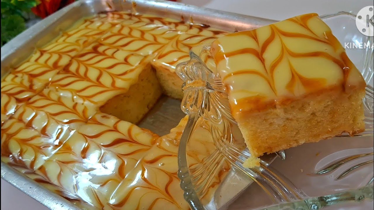 كيكه الكراميل ‼️أو الجاتوه شاتوه بصوص منه فيه أسهل وأسرع وأطري والذ كيك في العالم❗️