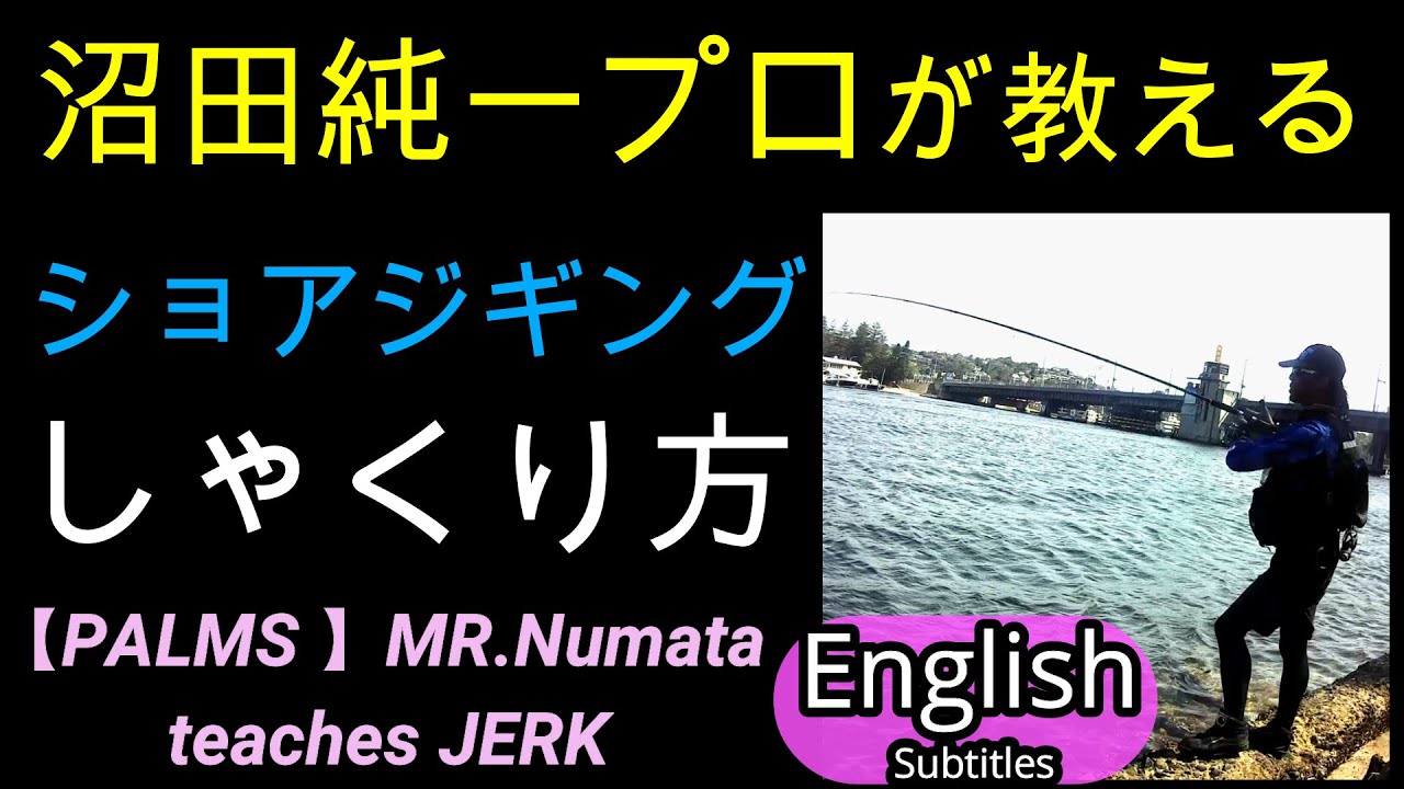 How To Jerk Shore Jigging Palms Mr Numata Teach English Subtitle Youtube