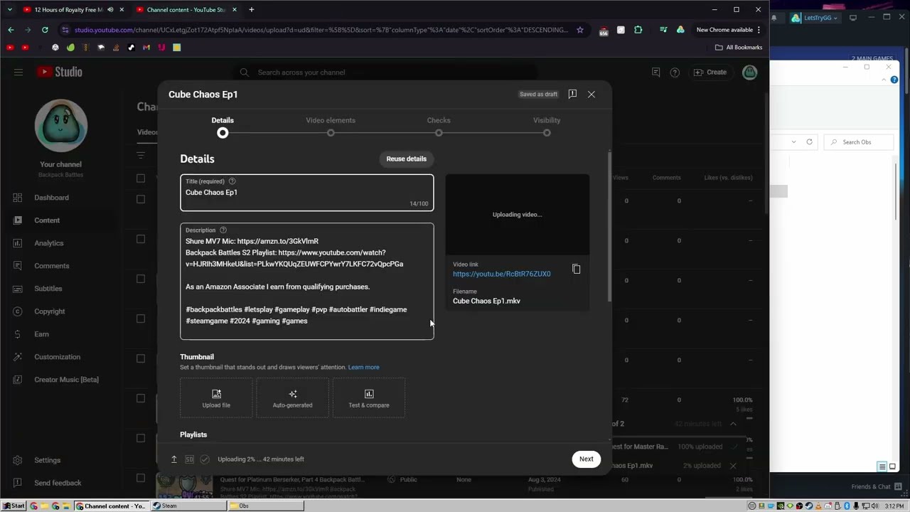 Cube Chaos on BackpackBattles Channel