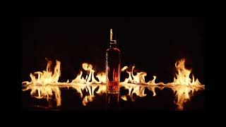 Whisky Bottle and Fire Background | Free To Use - No Copyright | Wallpaper Graphics | 4k Ultra HD