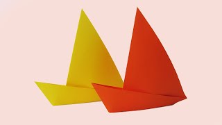 ЯХТА Оригами из Бумаги / Кораблик Парусник / How to Make a Sailboat Origami Quickly