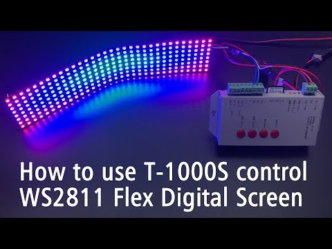 How to use T-1000S Controller Control Flex WS2811 Digital Addressable Screen
