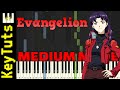 Gambar cover Cruel Angel’s Thesis from Evangelion - Medium Mode Piano Tutorial Synthesia