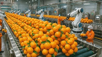 How Oranges Are Processed in a High-Tech Factory | Full Process