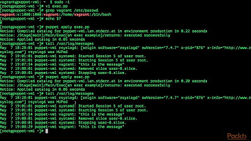 Learning Puppet : Using exec for Executing System Commands | packtpub.com