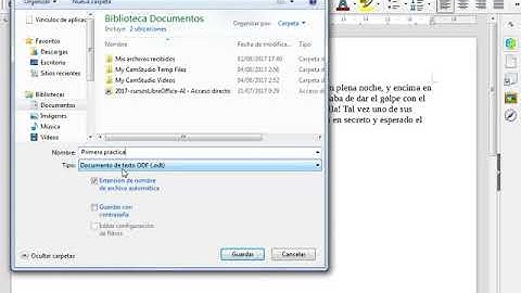 W1-1-12. Guardar documentos en LibreOffice Writer