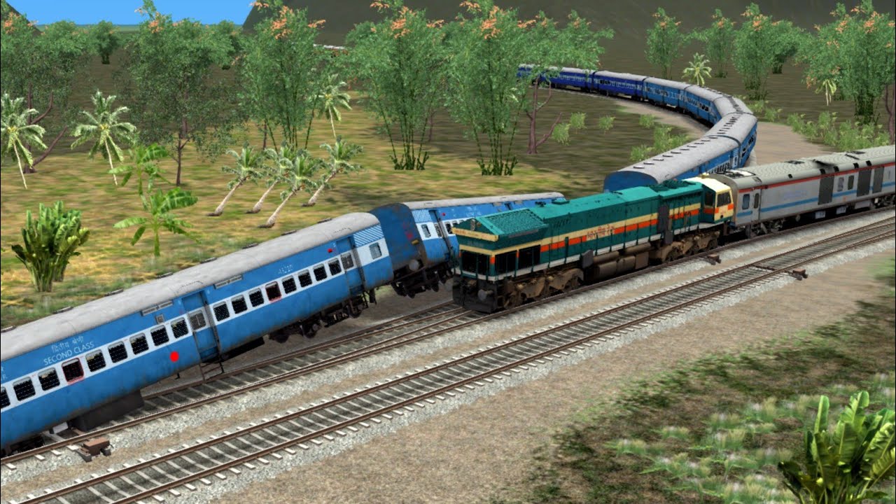 5 Trains Crossing By Curved Branched🔸️ Railroad Crossing Tracks | Trains Crossing