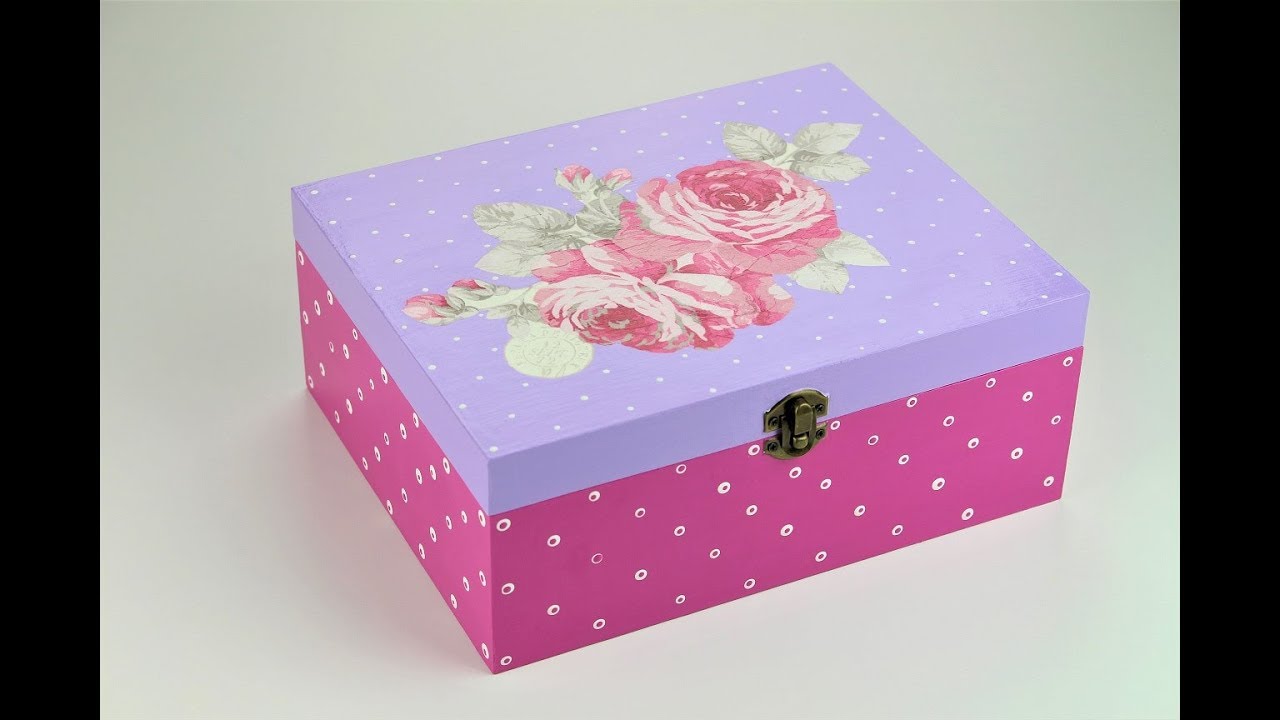 How to make a decoupage box - Painted box - Decoupage 