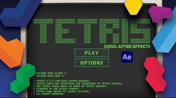tetris game animation by using after effects