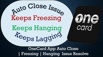 How to Solve OneCrd App Auto Close | Keeps Freezing | Not Responding Issue Solve on Android