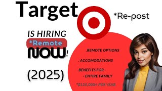 Target Is Hiring 🔥| Remote Positions | $60+ per hour |  Full Time With Benefits | Remote Jobs 2025.