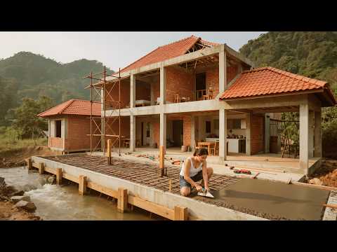 It's hard to believe that girl built a villa by the stream for $15,000. | by @Free Forest Life