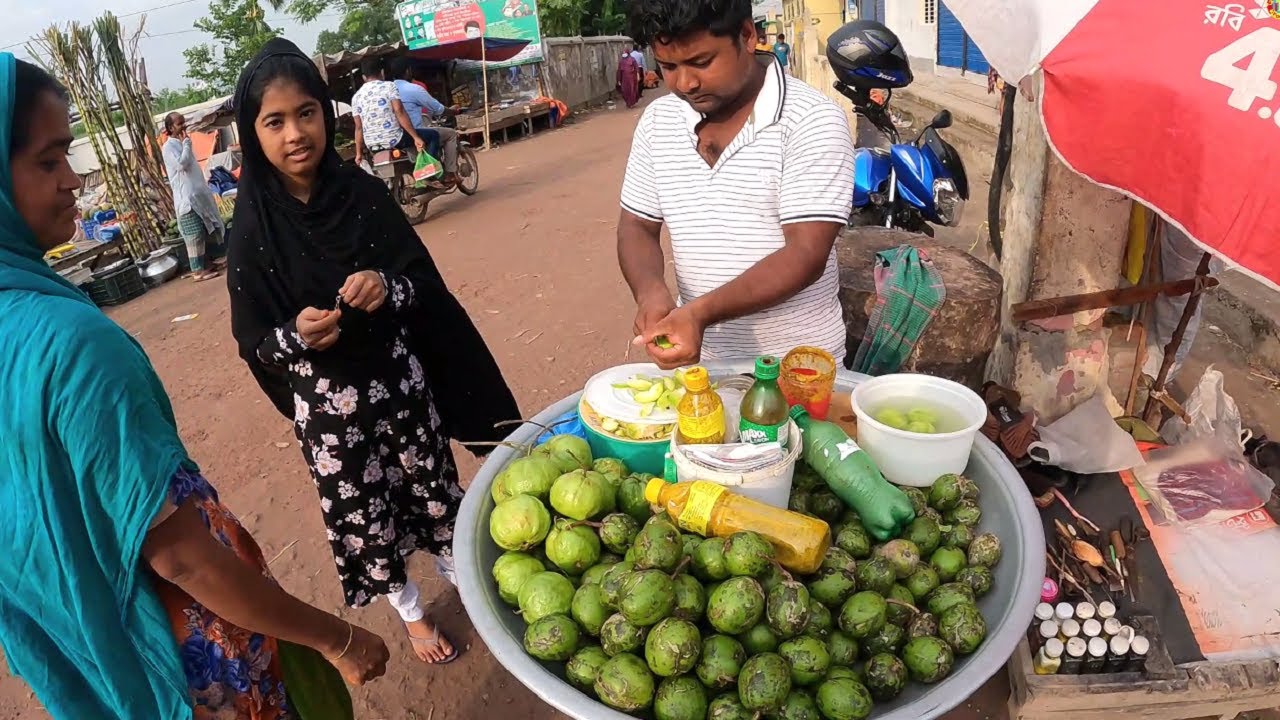 Special Tasty Masala Ambarella (Amra) King of Dhaka With Extreme Knife Skills 